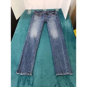 American Eagle Jeans Womens Blue Skinny Sz 2 Pants Stretch Ladies Denim